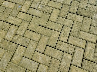 Herringbone Pattern Paving Slabs Texture Background