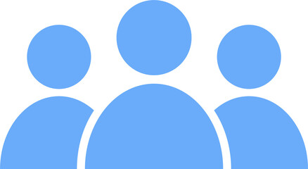 Group people icon on isolated transparent background, illustrations team sign