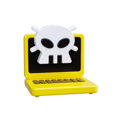 Cyber attack 3d render icons