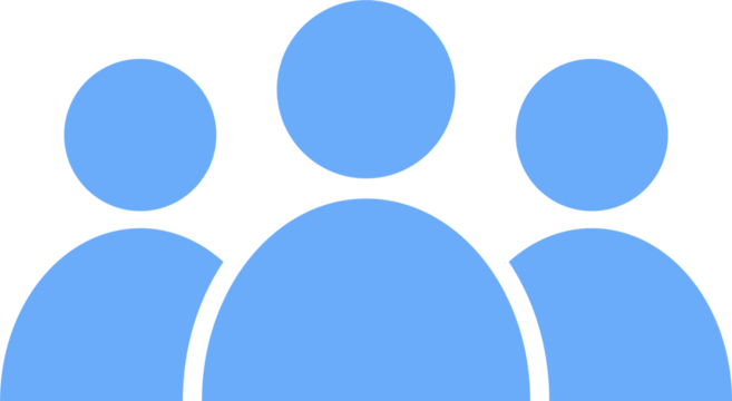 Group people icon on isolated transparent background, illustrations team sign