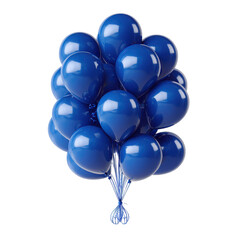 Deep blue balloons with ribbon png party png celebration png helium png decoration png bunch png festive png glossy png bright png event png transparent background image