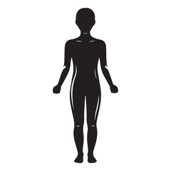 Standing Woman Yoga Pose Minimal Line Vector for Feminine Wellness and Mindfulness Design