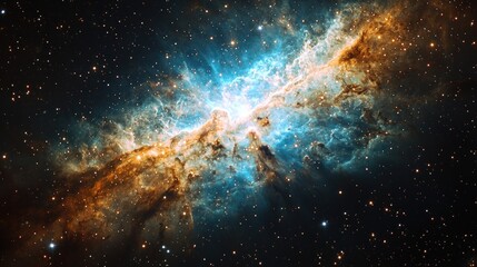 Obraz premium Cosmic Nebula: A Symphony of Celestial Colors