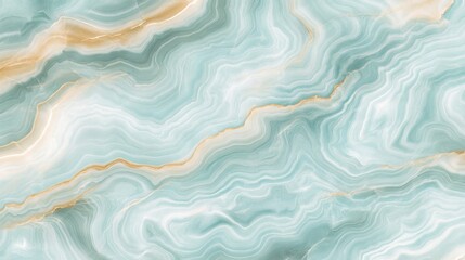 Obraz premium Elegant Abstract Aqua Blue Onyx Texture with Wavy Layers and Decorative Pattern for Interiors