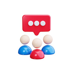 Communication 3d render icons