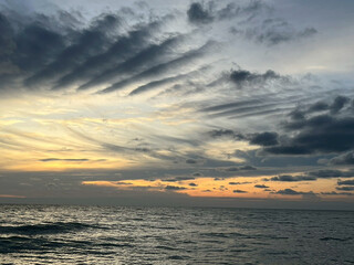 sunset over the sea