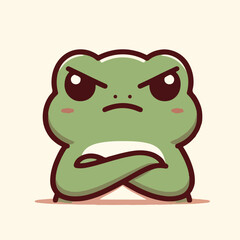 Kawaii Frog in Hoodie – Cute Streetwear Frog Vector Illustration