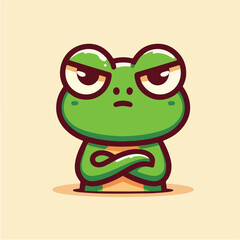 Kawaii Frog in Hoodie – Cute Streetwear Frog Vector Illustration