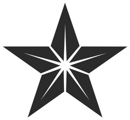 Obraz premium Graphic star shape design. Geometric star icon. Abstract star symbol. Decorative star. Vector star