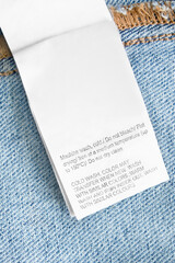 Care instructions label