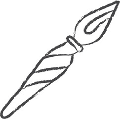 Twisted glass dip pen for calligraphy close view