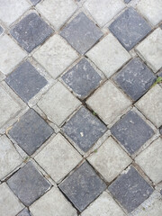 Cobblestone walkway background, close-up image.