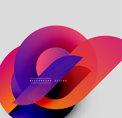 Abstract colorful layers create dynamic visual effect. Modern design elements blend, forming fluid shapes. Vibrant gradients dominate composition.