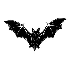 Stylized bat illustration on black background