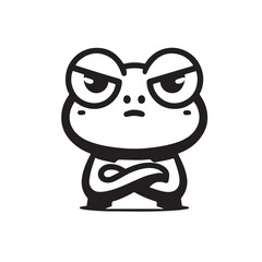 frog black n white