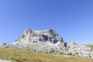 Mountain landscape with blue sky