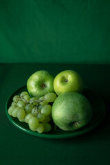 Green Apples on Green Background