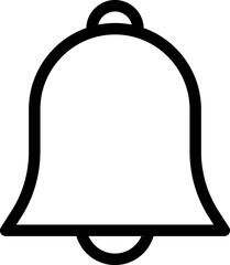 シンプルなベルのアイコン、通知やお知らせ、リマインダーのコンセプト