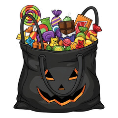 Halloween Candy Bag Filled with Sweets