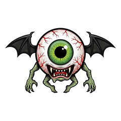 Cartoon Eyeball Monster for Halloween