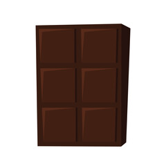 Chocolate bar vector. Chocolate bar on white background.