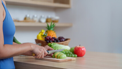 Food Wellness: Slicing Apples and Preparing Healthy Ingredients