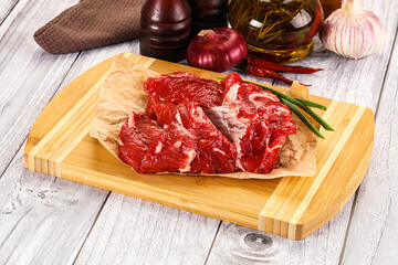 Raw beef meat for cooking