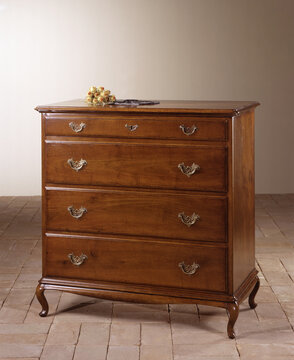 Still life of a classic-style wooden bedroom dresser