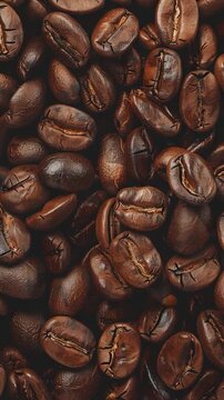 High-quality image of coffee beans in a compact format, suitable for use in advertising, packaging design or food-related projects