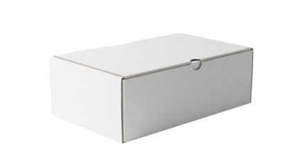 Simple white cardboard box for packaging and shipping