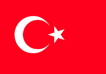 Obraz premium Turkey flag official national flag isolated 