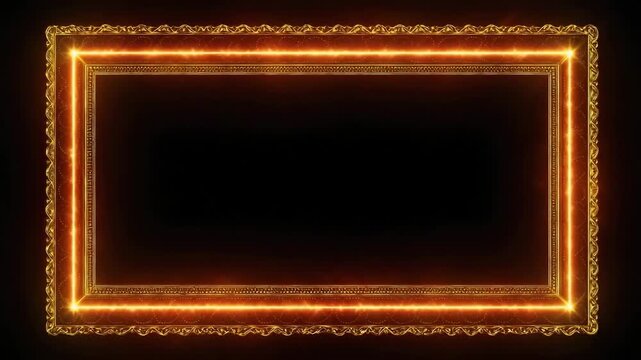 Creative visual design of a glowing rectangular frame
