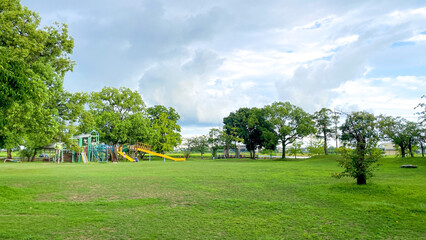 ひょうたん島公園の夏風景