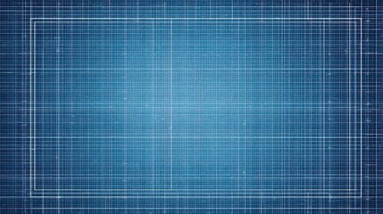 Abstract Digital Grid with Bright White Lines on Dark Blue Background