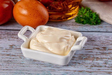 Homemade mayonnaise sauce dip cream