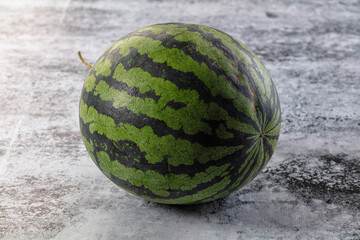 Ripe sweet juicy green watermelon