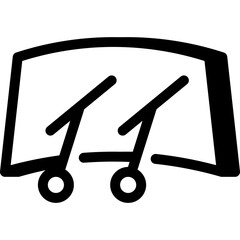 Windshield icon representing glass repair and car cleaning service