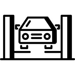 Front car lift icon representing vehicle service and inspection