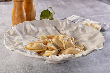 Traditiolal vareniki - stuffed dumplings with potato