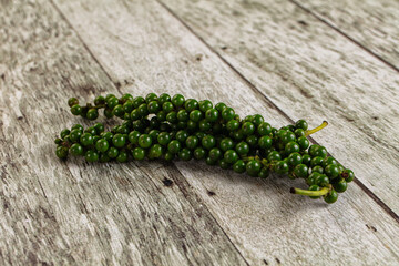 Fresh raw green branch pepper corn