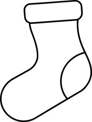 illustration of a christmas sock with ribbon