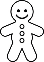 gingerbread man isolated on white