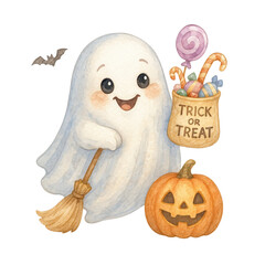 Cute Halloween Ghost Clipart