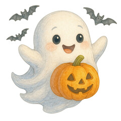 Cute Halloween Ghost Clipart