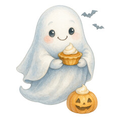 Cute Halloween Ghost Clipart