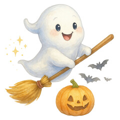 Cute Halloween Ghost Clipart