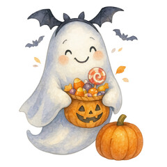 Cute Halloween Ghost Clipart