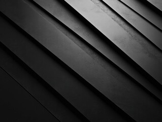 Obraz premium Black metal background with stripes and holes. 3d render illustration.