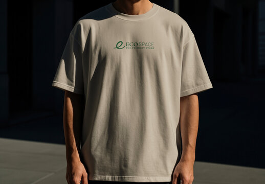 Eco Friendly Casual Tshirt Mockup Design PSD
