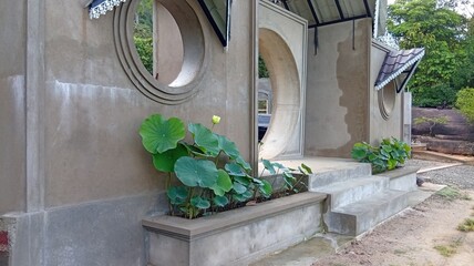 concrete arch in the garden